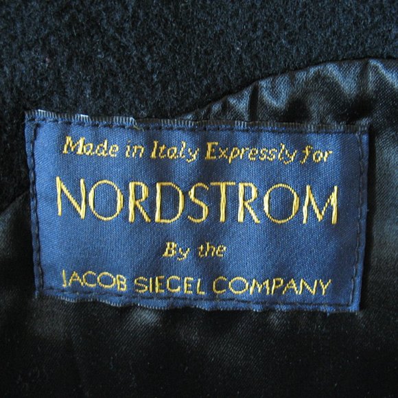 Nordstrom Cashmere Coat 3 Button 44L Italy Black XL - Picture 8 of 9